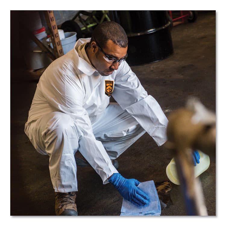 KIMBERLY-CLARK PROFESSIONAL A30 Elastic Back and Cuff Coveralls, 4X-Large, White, 25/Carton (ANS46102) thumbnail 4