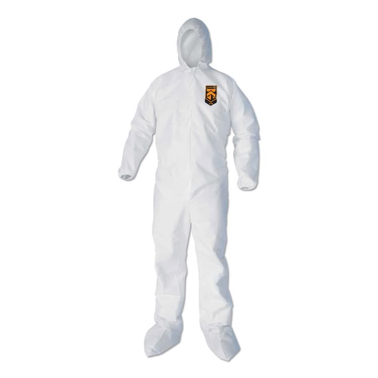 KIMBERLY-CLARK PROFESSIONAL A40 Elastic-Cuff, Ankle, Hood and Boot Coveralls, 2X-Large, White, 25/Carton (ANS44335)