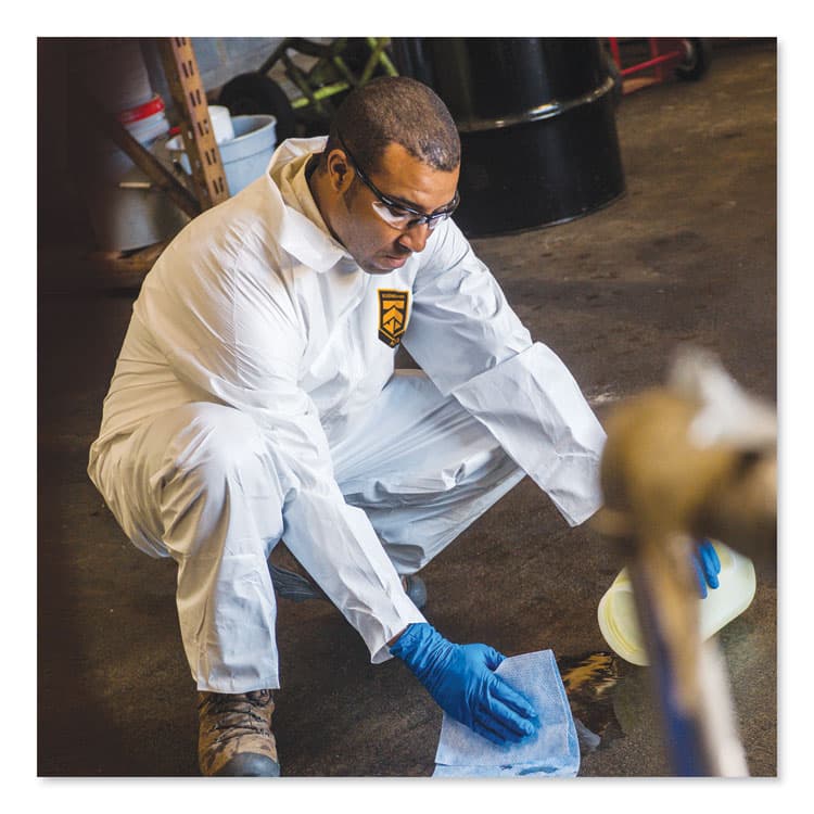 KIMBERLY-CLARK PROFESSIONAL A30 Elastic-Back and Cuff Coveralls, Large, White, 25/Carton (ANS46103) thumbnail 4