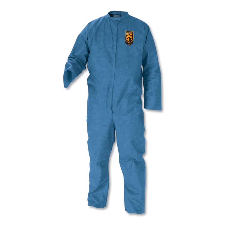 KIMBERLY-CLARK PROFESSIONAL A20 Zipper Front Protection Coveralls, X-Large, Blue, 24/Carton (ANS58534)