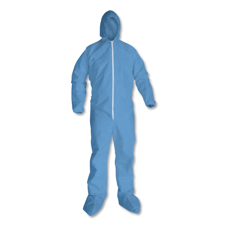 KIMBERLY-CLARK PROFESSIONAL A65 Zipper Front Flame Resistant Coveralls, Large, Blue, 25/Carton (KCC45353)