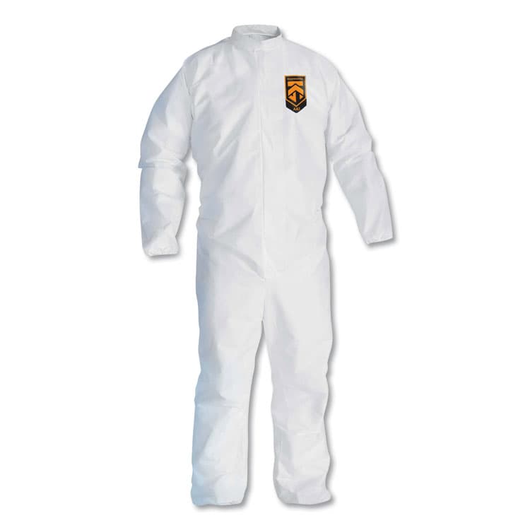 KIMBERLY-CLARK PROFESSIONAL A30 Elastic Back Coveralls, Medium, White, 25/Carton (ANS46002)