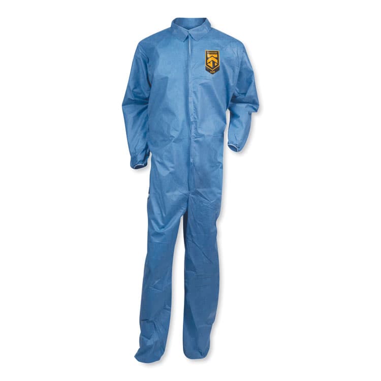 KIMBERLY-CLARK PROFESSIONAL A20 Coveralls, MICROFORCE Barrier SMS Fabric, X-Large, Blue, 24/Carton (ANS58504)