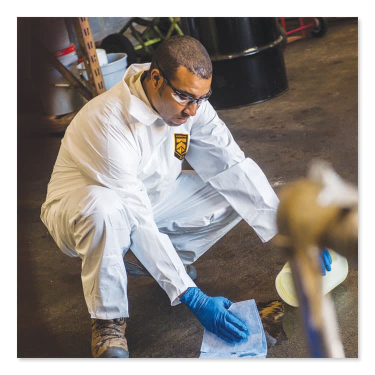 KIMBERLY-CLARK PROFESSIONAL A30 Elastic-Back and Cuff Coveralls, 2X-Large, White, 25/Carton (ANS46105) thumbnail 4