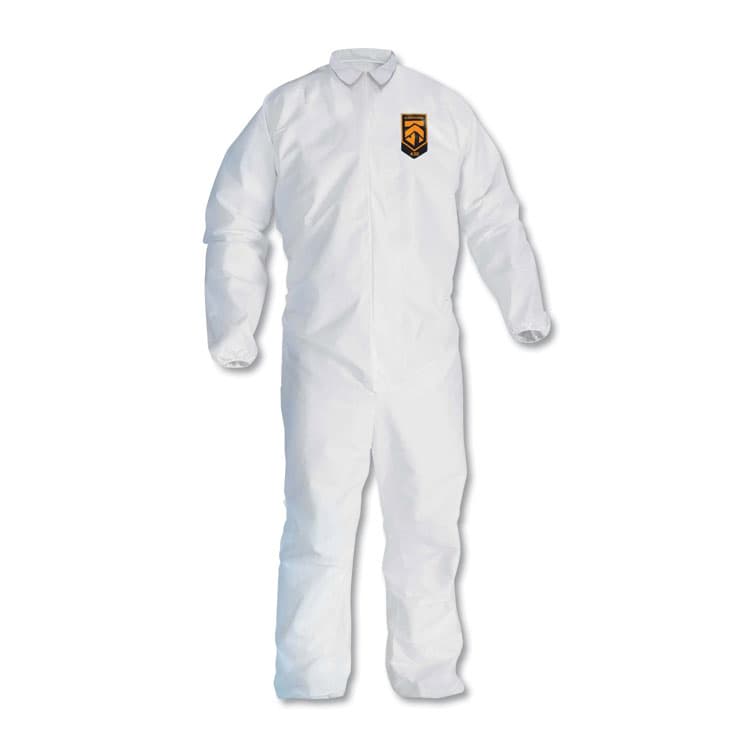 KIMBERLY-CLARK PROFESSIONAL A30 Elastic-Back and Cuff Coveralls, 2X-Large, White, 25/Carton (ANS46105)
