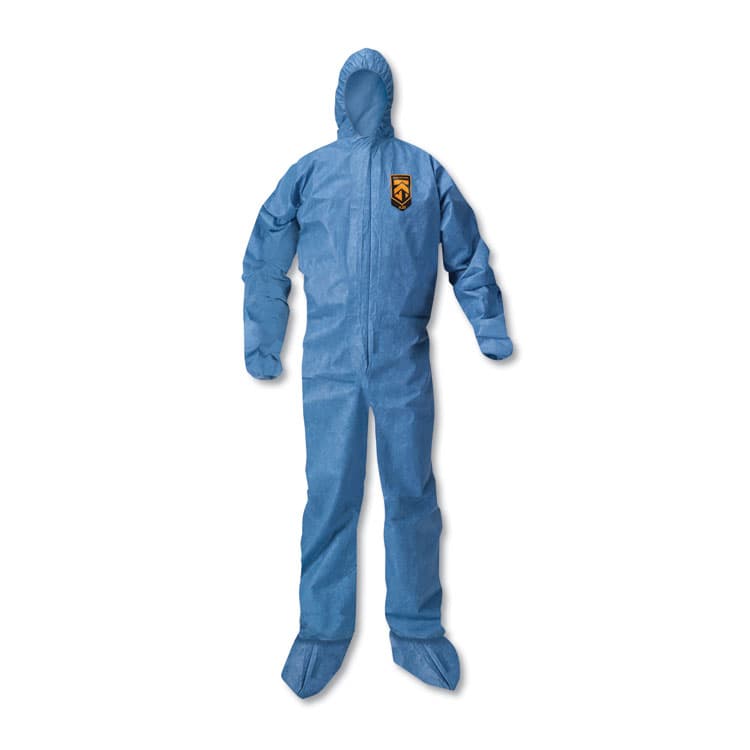 KIMBERLY-CLARK PROFESSIONAL A20 Elastic Back Wrist/Ankle, Hood/Boots Coveralls, 4X-Large, Blue, 20/Carton (ANS58527)