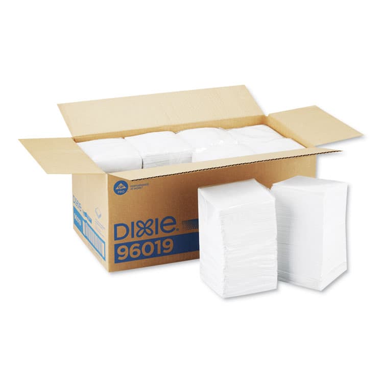 GEORGIA PACIFIC BevNap Beverage Napkins, 1-Ply, 9.5 x 9.5, White, 4,000/Carton (GPC96019)