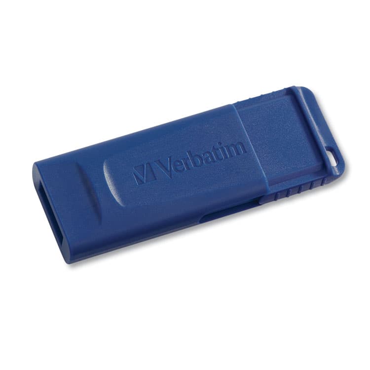 VERBATIM CORPORATION Classic USB 2.0 Flash Drive, 8 GB, Blue, 5/Pack (VER99121) thumbnail 3