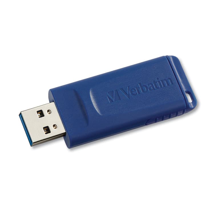 VERBATIM CORPORATION Classic USB 2.0 Flash Drive, 64 GB, Blue (VER98658) thumbnail 4