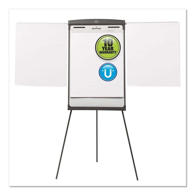 QUARTET MFG. Magnetic Dry Erase Easel, 27" x 35", Graphite Surface, Graphite Gray Plastic Frame (QRT67E) thumbnail 2