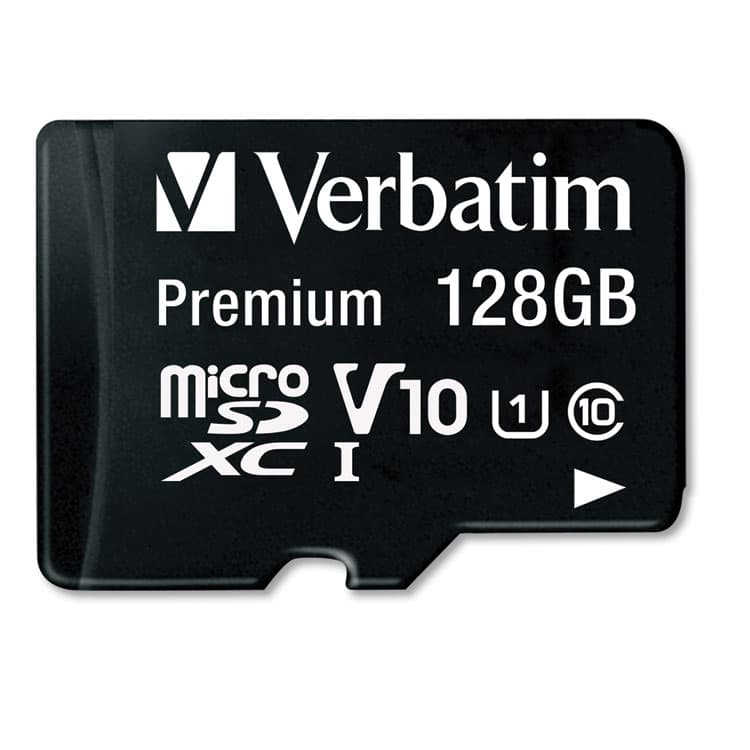 VERBATIM CORPORATION 128GB Premium microSDXC Memory Card with Adapter, UHS-I V10 U1 Class 10, Up to 90MB/s Read Speed (VER44085) thumbnail 2