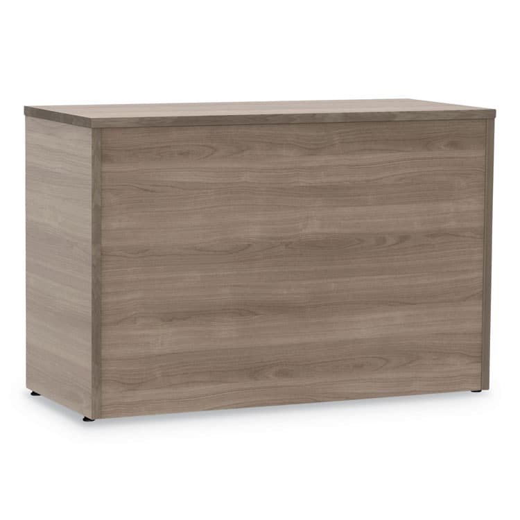 LINEA ITALIA Urban Series Cabinet Credenza Pedestal with Lateral File, 35.25w x 15.25d x 23.75h, Natural Walnut (LITUR604NW) thumbnail 3
