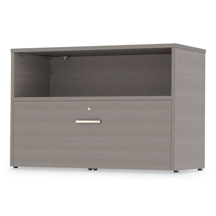 LINEA ITALIA Urban Series Cabinet Credenza Pedestal with Lateral File, 35.25w x 15.25d x 23.75h, Ash (LITUR604ASH) thumbnail 4