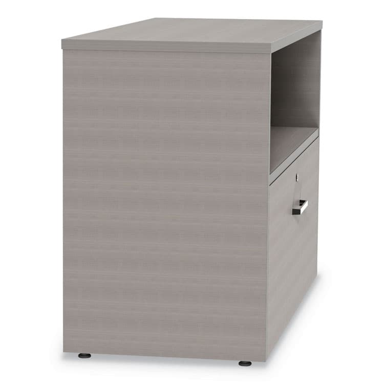 LINEA ITALIA Urban Series Cabinet Credenza Pedestal with Lateral File, 35.25w x 15.25d x 23.75h, Ash (LITUR604ASH) thumbnail 2