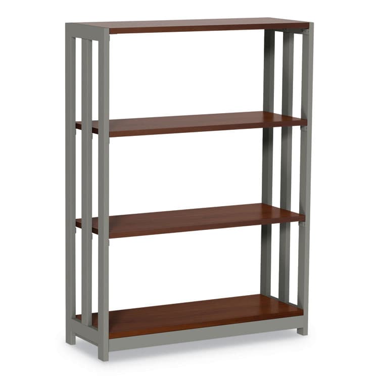 LINEA ITALIA Trento Line Bookcase, Three-Shelf, 31.5w x 11.5d x 43.25h, Cherry (LITTR735CH) thumbnail 4