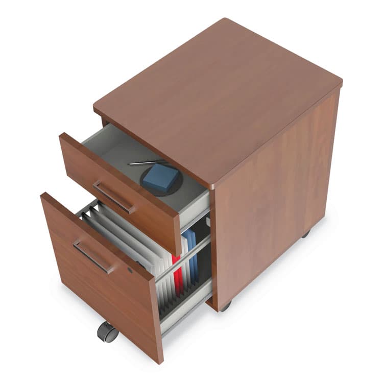 LINEA ITALIA Trento Line Mobile Pedestal File, Left or Right, 2-Drawers: Box/File, Legal/Letter, Cherry, 16.5" x 19.75" x 23.63" (LITTR752CH) thumbnail 4