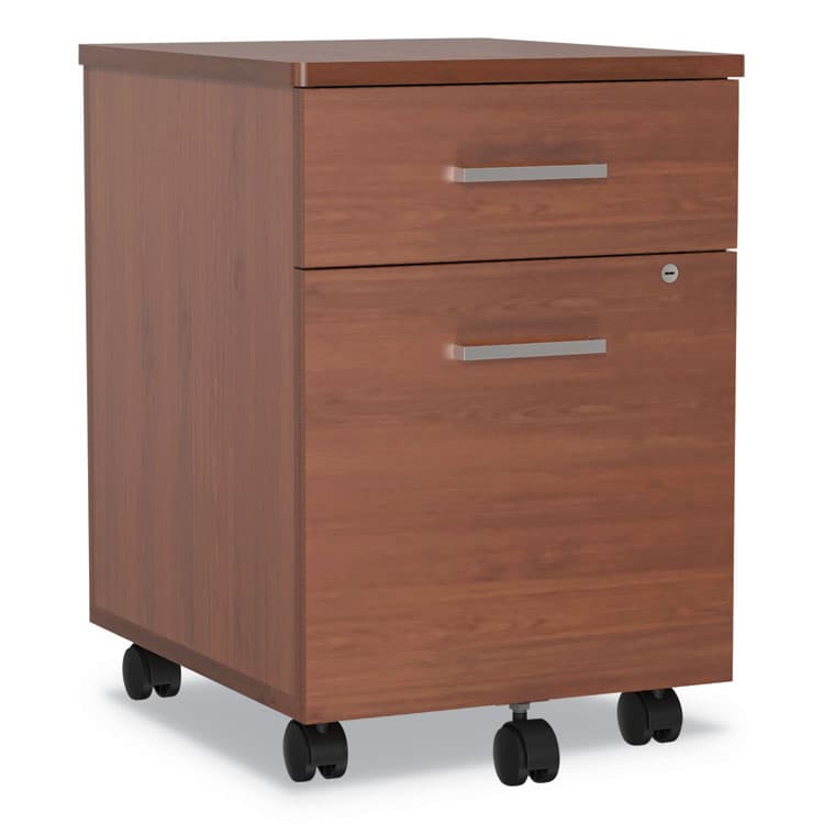 LINEA ITALIA Trento Line Mobile Pedestal File, Left or Right, 2-Drawers: Box/File, Legal/Letter, Cherry, 16.5" x 19.75" x 23.63" (LITTR752CH)