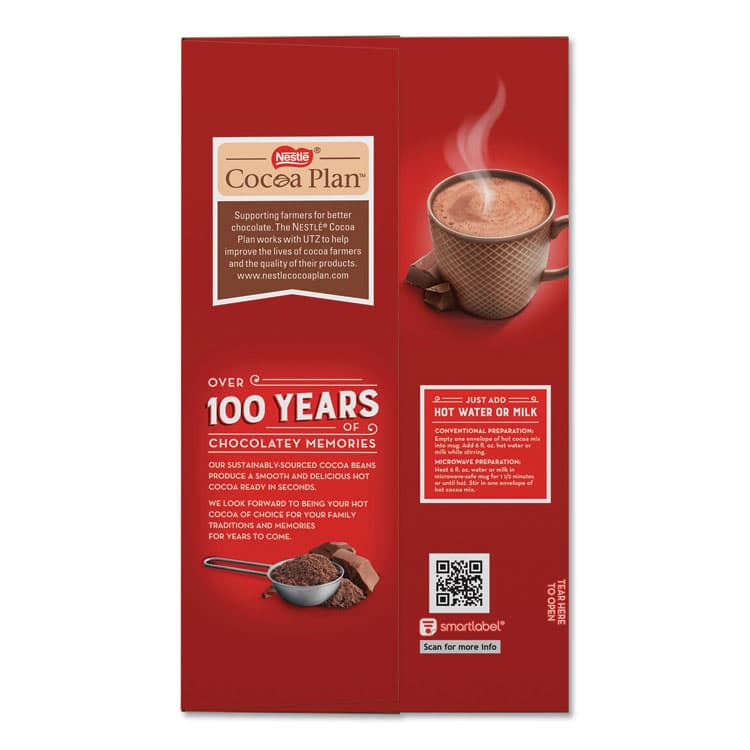 NESTLE Hot Cocoa Mix, Rich Chocolate, 0.71 oz Packets, 50/Box, 6 Box/Carton (NES25485CT) thumbnail 3