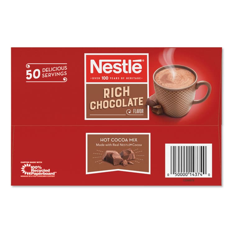 NESTLE Hot Cocoa Mix, Rich Chocolate, .71oz, 50/Box (NES25485) thumbnail 4