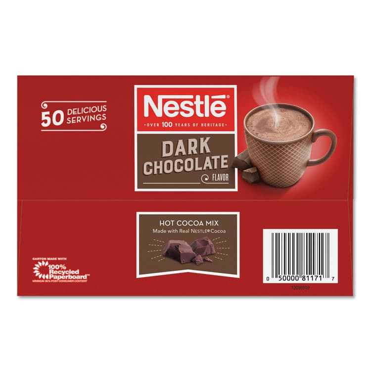 NESTLE Hot Cocoa Mix, Dark Chocolate, 0.71 oz, 50/Box (NES70060) thumbnail 4
