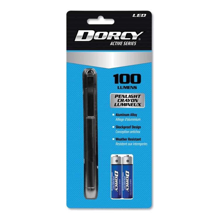 DORCY INTERNATIONAL 100 Lumen LED Penlight, 2 AAA Batteries (Included), Silver (DCY411218)