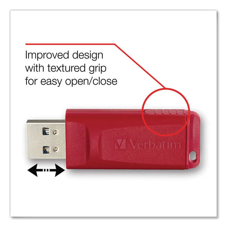 VERBATIM CORPORATION Store 'n' Go USB Flash Drive, 32 GB, Assorted Colors, 3/Pack (VER99811) thumbnail 2