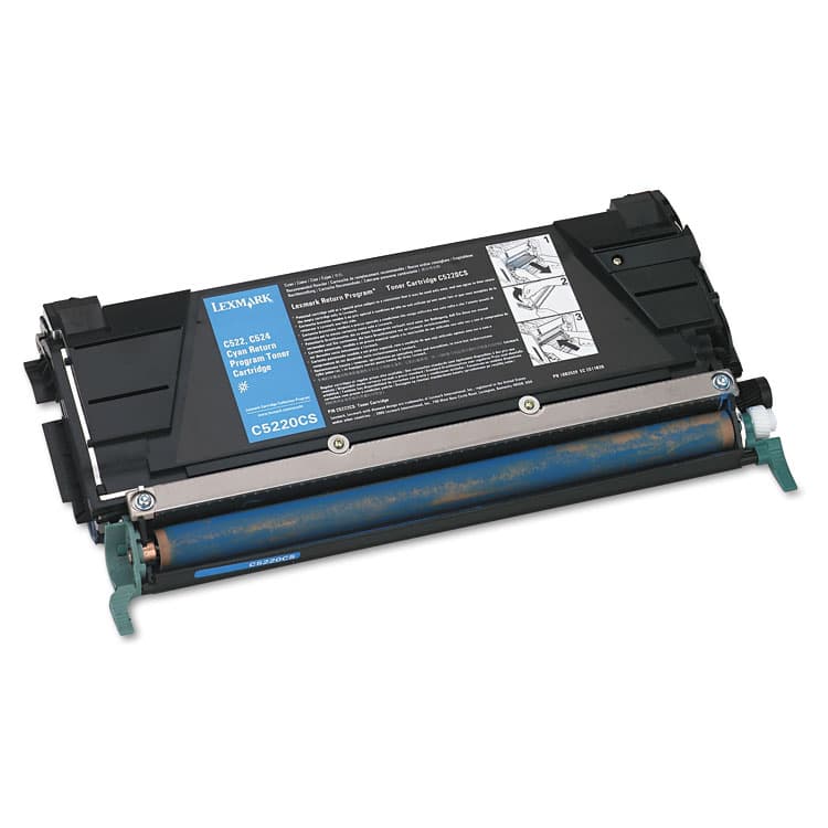 LEXMARK INT'L, . C5220CS Return Program Toner, 3,000 Page-Yield, Cyan (LEXC5220CS)