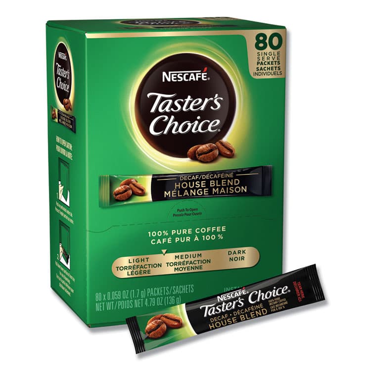 NESTLE Taster's Choice Stick Pack, Decaf, 0.06oz, 80/Box (NES66488) thumbnail 2