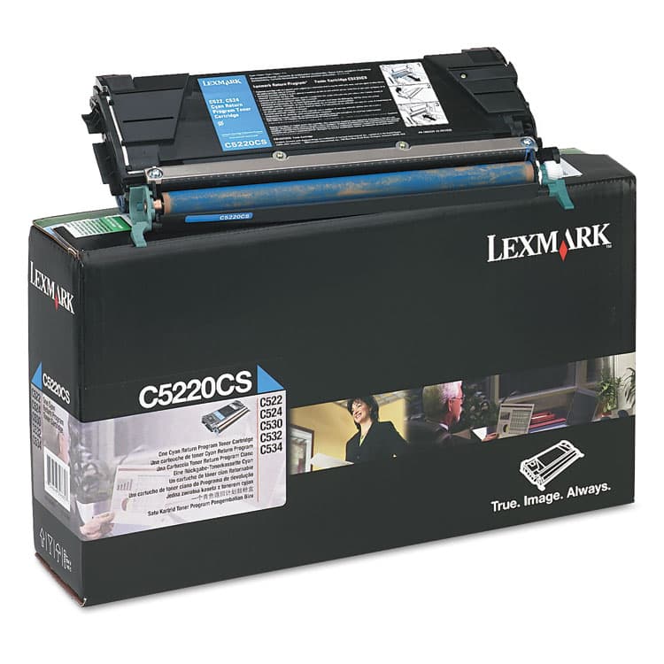LEXMARK INT'L, . C5220CS Return Program Toner, 3,000 Page-Yield, Cyan (LEXC5220CS) thumbnail 2