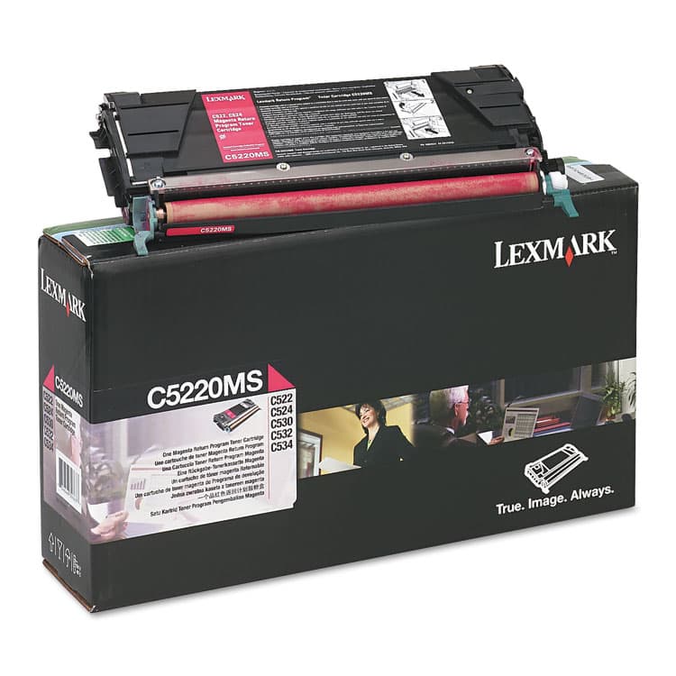 LEXMARK INT'L, . C5220MS Return Program Toner, 3,000 Page-Yield, Magenta (LEXC5220MS) thumbnail 2