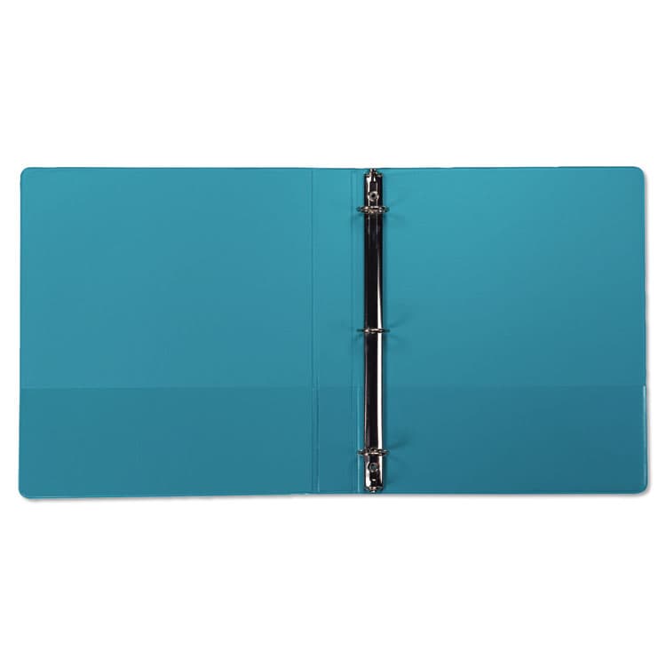 SAMSILL CORPORATION Earth's Choice Plant-Based Durable Fashion View Binder, 3 Rings, 1" Capacity, 11 x 8.5, Turquoise, 2/Pack (SAMU86377) thumbnail 4