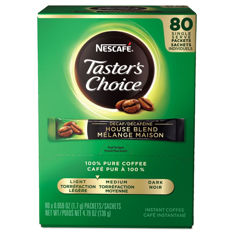 NESTLE Taster's Choice Stick Pack, Decaf, 0.06oz, 80/Box (NES66488) thumbnail 3