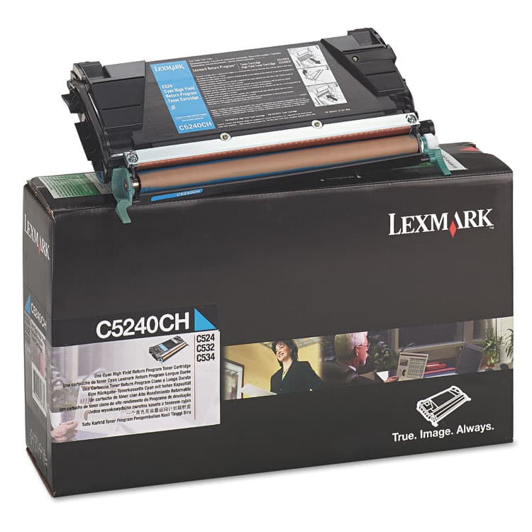 LEXMARK INT'L, . C5240CH Return Program High-Yield Toner, 5,000 Page-Yield, Cyan (LEXC5240CH) thumbnail 2