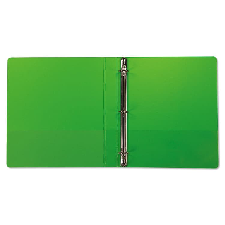 SAMSILL CORPORATION Earth's Choice Plant-Based Durable Fashion View Binder, 3 Rings, 1" Capacity, 11 x 8.5, Lime, 2/Pack (SAMU86378) thumbnail 2