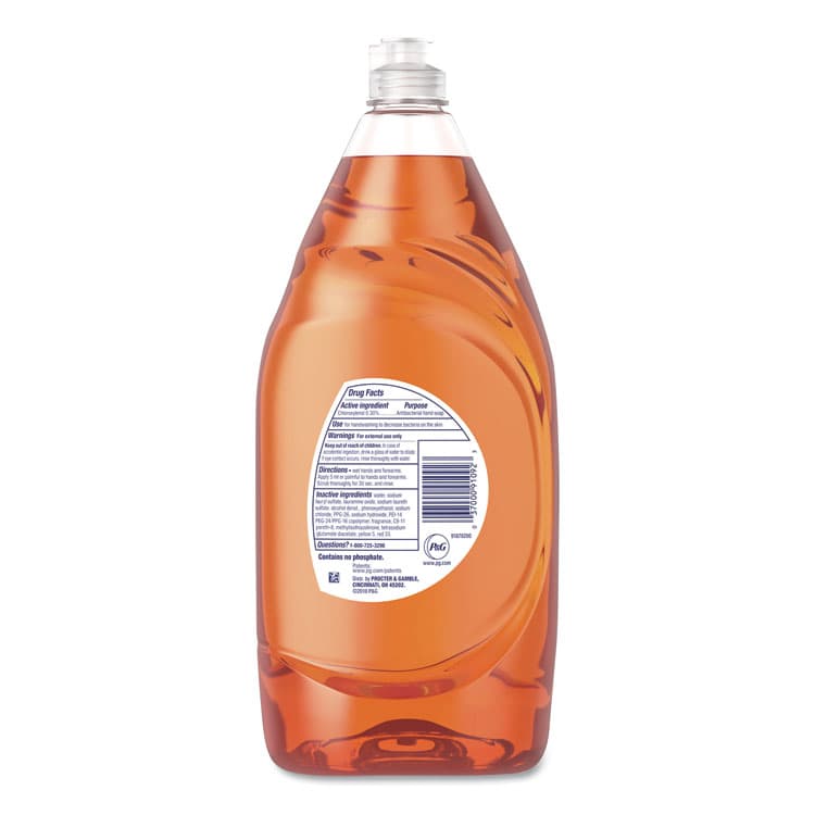 PROCTER & GAMBLE Ultra Antibacterial Dishwashing Liquid, Orange, 40 oz Bottle (PGC91092EA) thumbnail 2