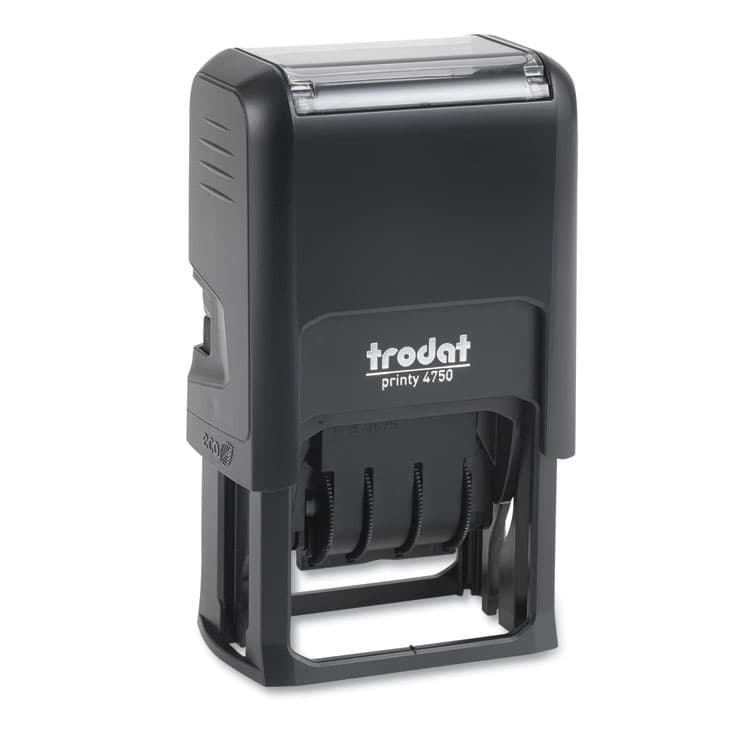 TRODAT Printy Custom Self-Inking Dater, 1.63" x 1", Black/Blue/Red (USSE4750)