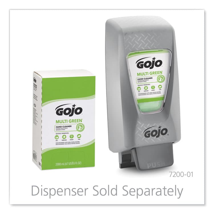 GO-JO INDUSTRIES MULTI GREEN Hand Cleaner, Refill for PRO TDX Push Style Dispenser, Citrus Solvent with Natural Pumice, 2,000 mL, 4/Carton (GOJ7265) thumbnail 3