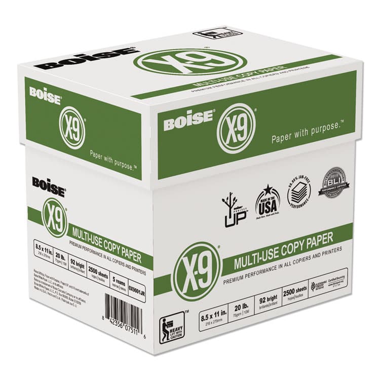 CASCADES X-9 Multi-Use Copy Paper, 92 Bright, 20 lb Bond Weight, 8.5 x 11, White, 500 Sheets/Ream, 5 Reams/Carton (CASOX9001JR) thumbnail 4