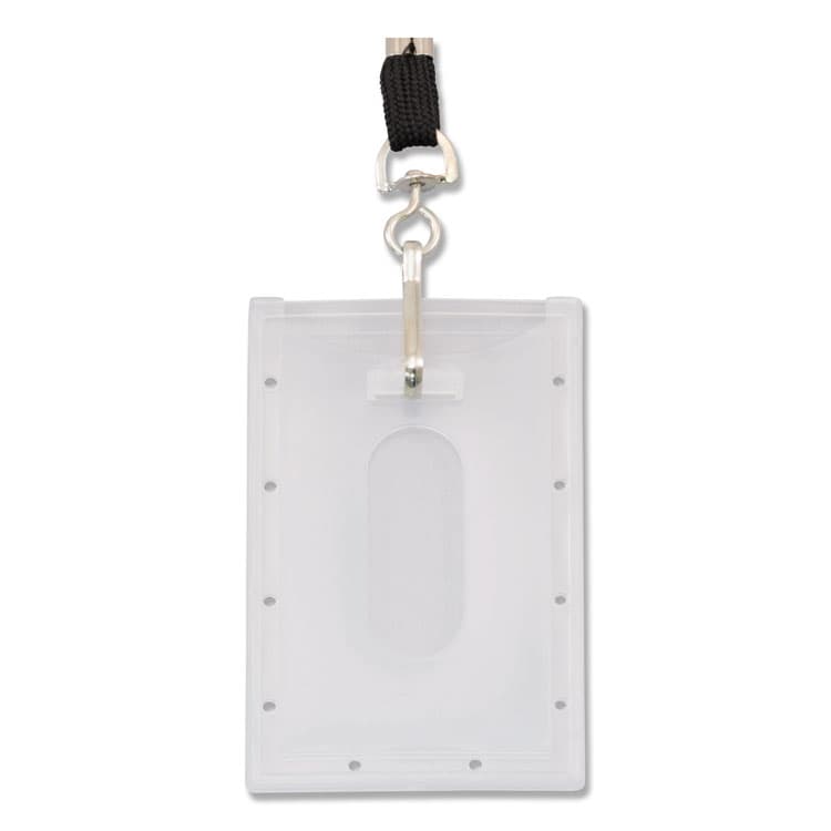 ADVANTUS CORPORATION Clear ID Card Holder, Horizontal, Clear 2.31" x 3.69" Holder, 2.13" x 3.38" Insert, 25/Pack (AVT97100) thumbnail 2