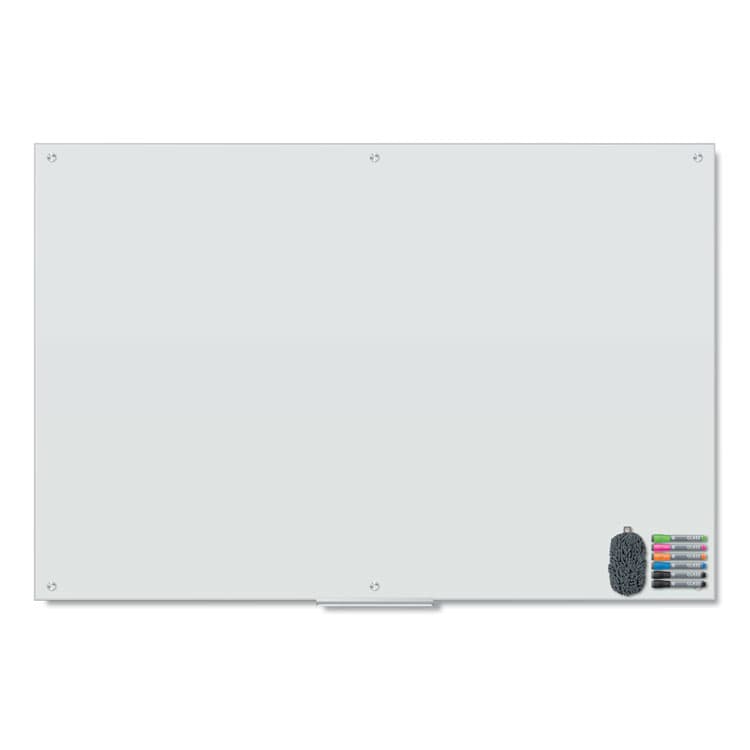 U BRANDS Magnetic Glass Dry Erase Board Value Pack, 72" x 48" (Actual Size: 70" x 47"), Frosted White Surface (UBR3974U0001)
