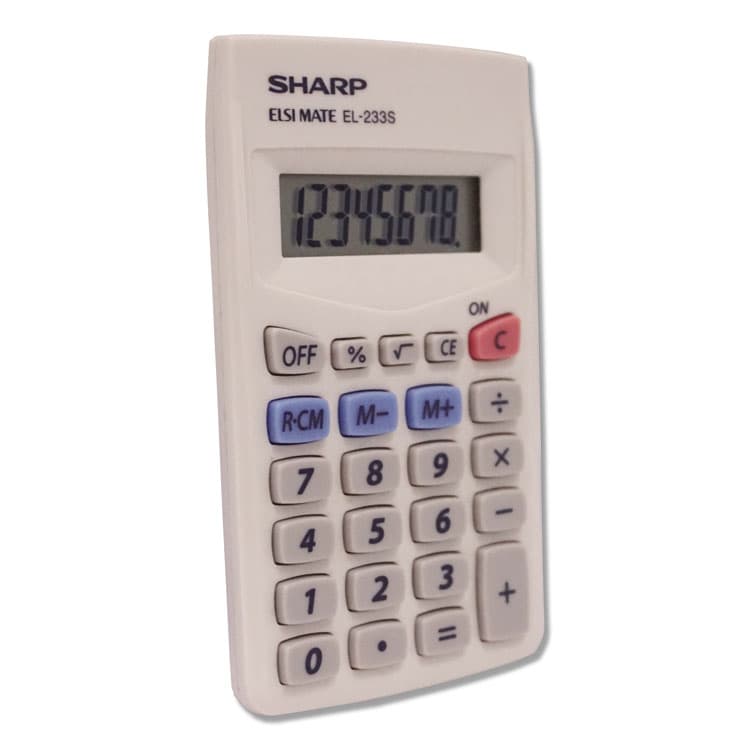 SHARP ELECTRONICS EL233SB Pocket Calculator, 8-Digit LCD (SHREL233SB) thumbnail 4