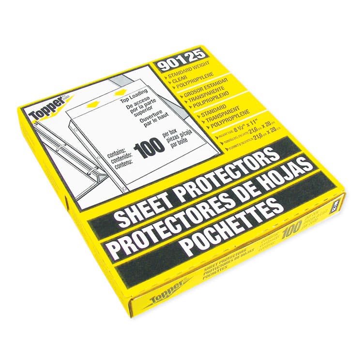 C-LINE PRODUCTS, Polypropylene Sheet Protectors, Medium-Duty, Side: 3-Hole Punched, Top Load 8.5 x 11 Insert, Clear Front, 100/Box (CLI90125) thumbnail 3
