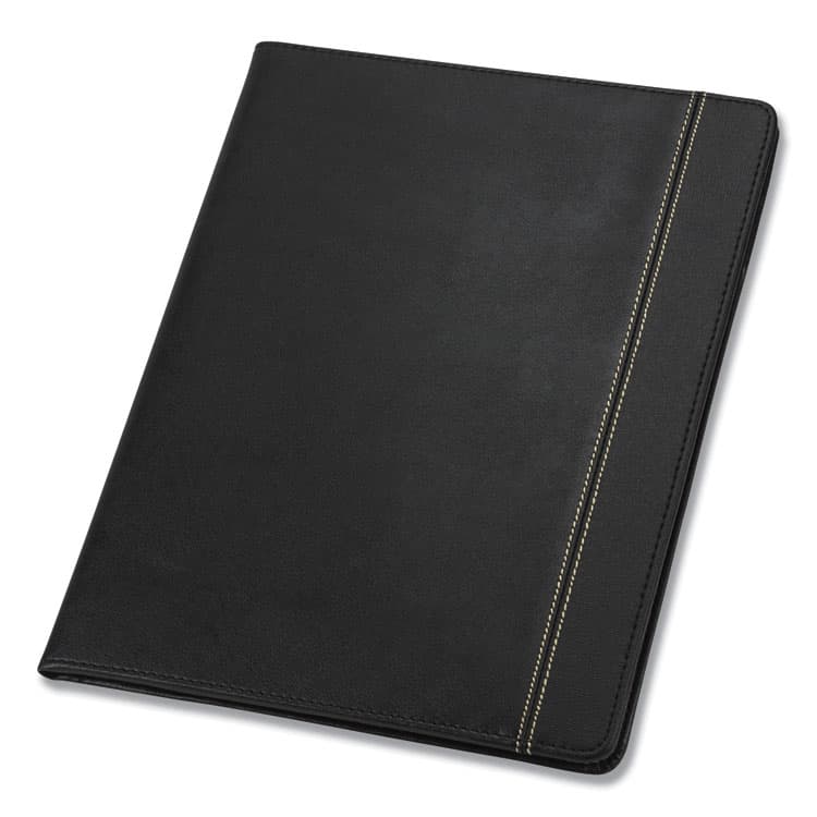 SAMSILL CORPORATION Slimline Padfolio, Leather-Look/Faux Reptile Trim, Writing Pad, Black (SAM71220) thumbnail 2