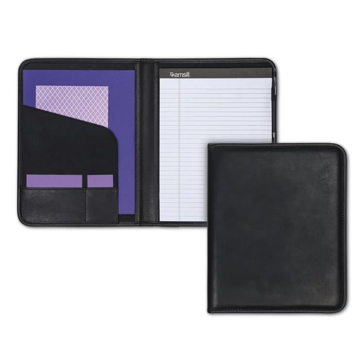 SAMSILL CORPORATION Professional Padfolio, Storage Pockets/Card Slots, Writing Pad, Black (SAM70810) thumbnail 4