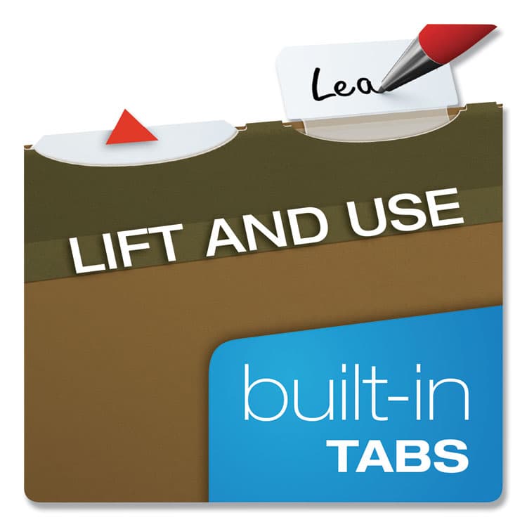 TOPS BUSINESS FORMS Ready-Tab Reinforced Hanging File Folders, Legal Size, 1/6-Cut Tabs, Standard Green, 25/Box (PFX42591) thumbnail 2