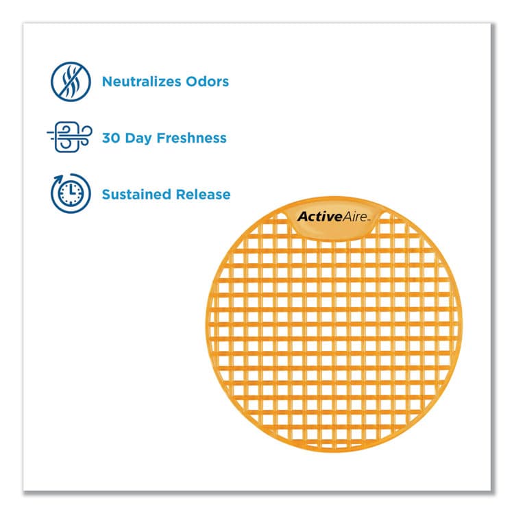 GEORGIA PACIFIC ActiveAire Deodorizer Urinal Screen, Sunscape Mango Scent, Orange, 12/Carton (GPC48271) thumbnail 2