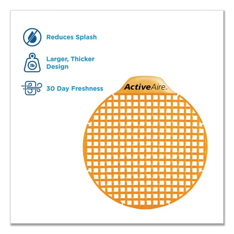 GEORGIA PACIFIC ActiveAire Deodorizer Urinal Screen with Side Tab, Sunscape Mango Scent, Orange, 12/Carton (GPC48261) thumbnail 2