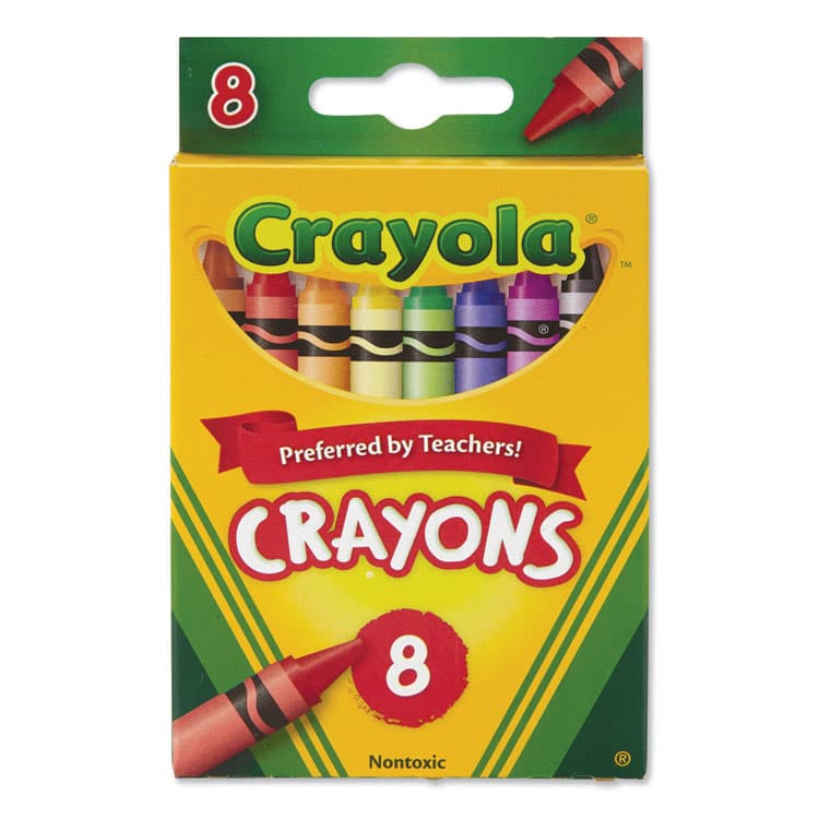 BINNEY & SMITH / CRAYOLA Classic Color Crayons, Peggable Retail Packaging, Regular Size, 0.31" x 3.63", 8 Assorted Colors, 8/Pack (CYO523008) thumbnail 3