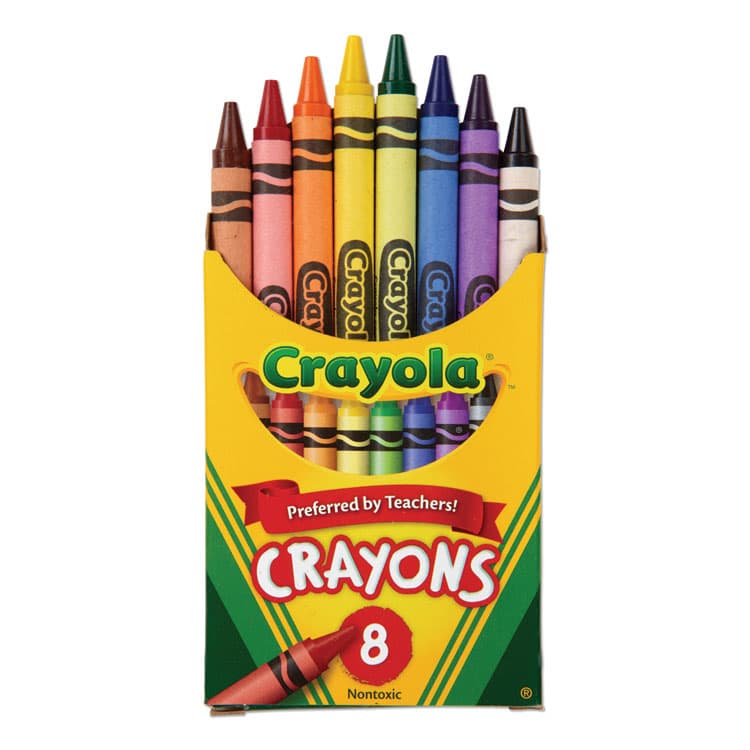 BINNEY & SMITH / CRAYOLA Classic Color Crayons, Peggable Retail Packaging, Regular Size, 0.31" x 3.63", 8 Assorted Colors, 8/Pack (CYO523008) thumbnail 2