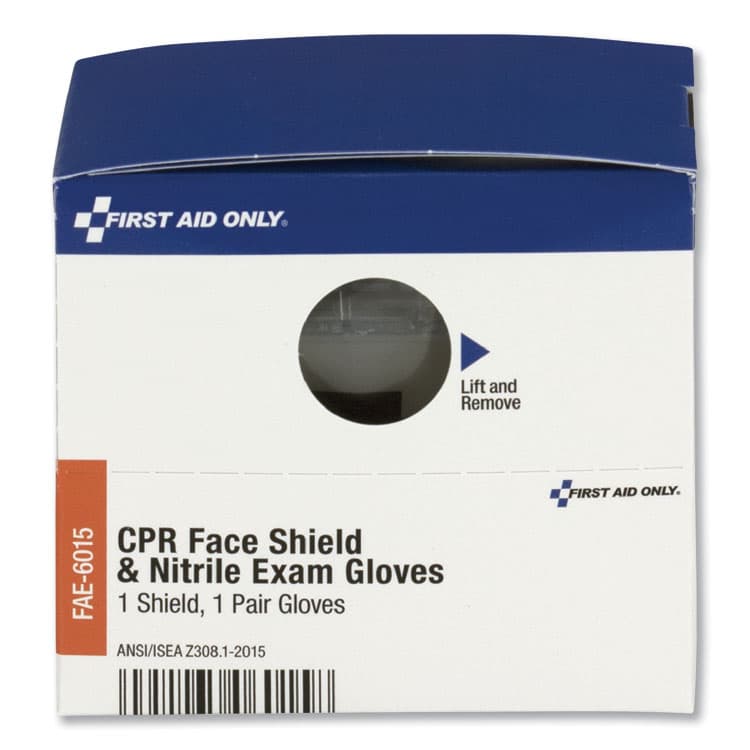 FIRST AID ONLY, . SmartCompliance Rescue Breather Face Shield with 2 Nitrile Exam Gloves, One Size Fits Most (FAOFAE6015) thumbnail 2
